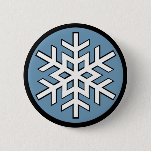 Jonny Snow Snowflake 6 Cm Round Badge (Front)
