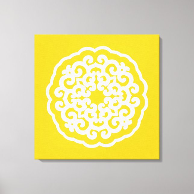 Jonquil Asian Moods Mandalla Canvas Print (Front)