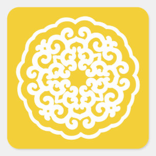 Jonquil Asian Moods Mandalla Square Sticker
