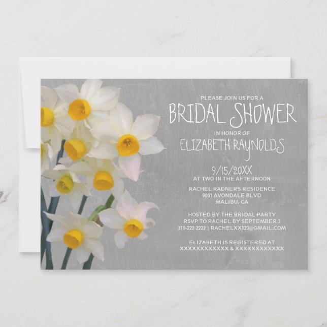 Jonquil Bridal Shower Invitations (Front)