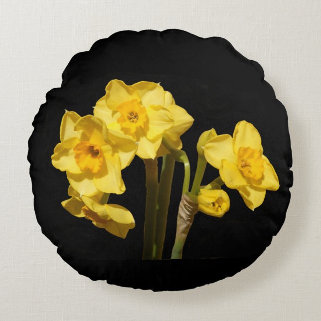Jonquil Flowers Round Cushion (Front)