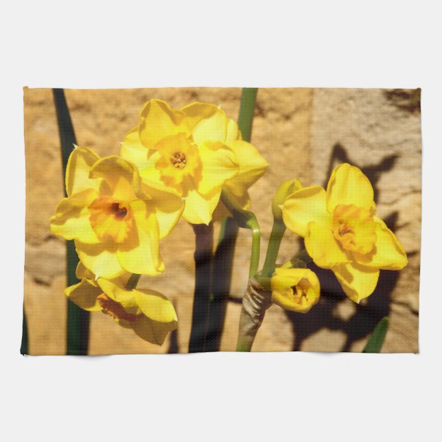 Jonquil Flowers Tea Towel (Horizontal)