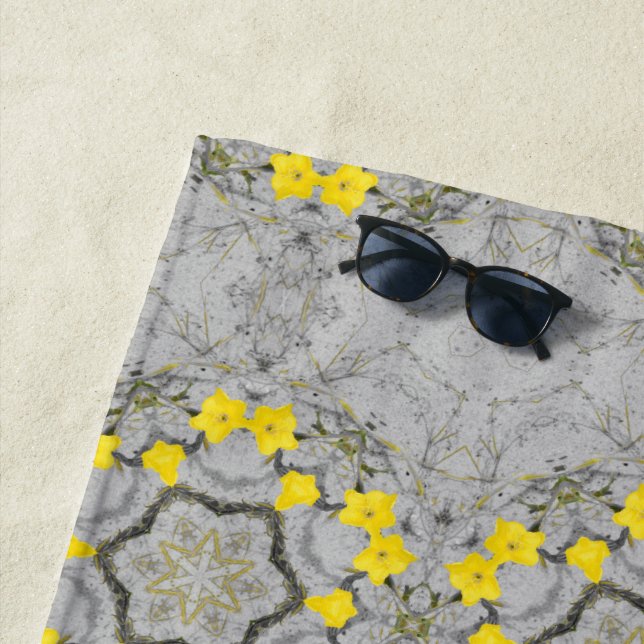 Jonquil Harmony Wheel  Beach Towel (In Situ)
