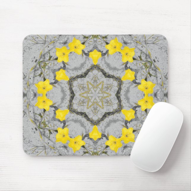 Jonquil Harmony Wheel  Mouse Mat (With Mouse)