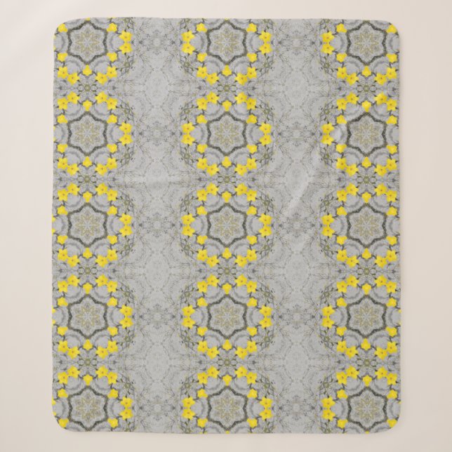 Jonquil Harmony Wheel  Sherpa Blanket (Front)