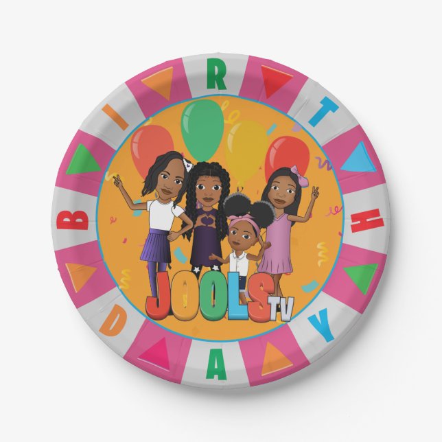 JOOLS TV®️ Pink 7 in Dessert Plate (Front)