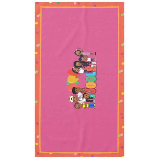JOOLS TV®️ Pink Tablecloth (Front)