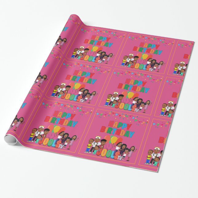 JOOLS TV®️ Pink Wrapping Paper (Unrolled)