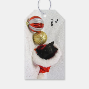 Joon's Christmas Hat - Cat /Kitten Gift Tags