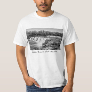 Joplin Grand Falls Overview Grayscale T-shirt