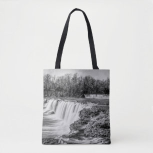 Joplin Grand Falls Overview Grayscale Tote Bag