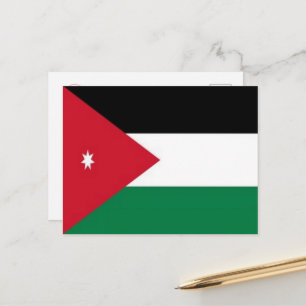 Jordan - Asia - Flag - Postcard