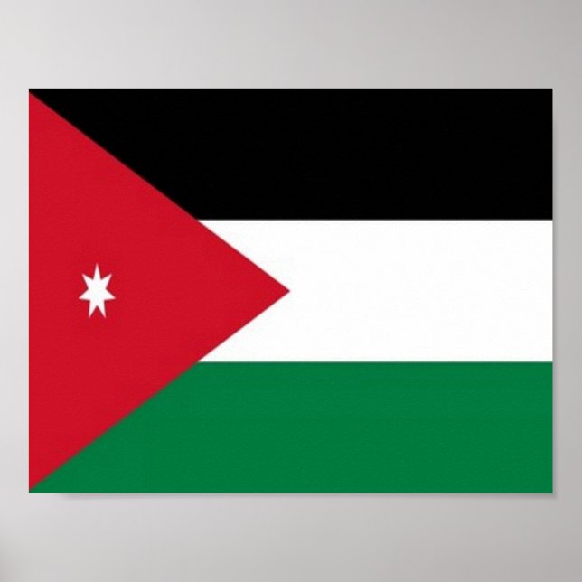 Jordan - Asia - Flag - Poster (Front)