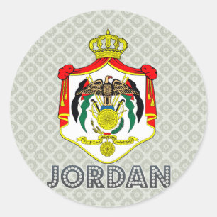 Jordan Coat of Arms Classic Round Sticker