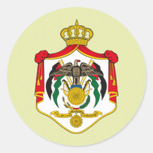 Jordan Coat of Arms detail Classic Round Sticker