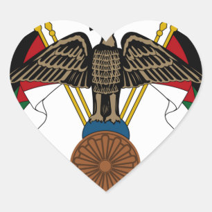 Jordan Coat of Arms Heart Sticker