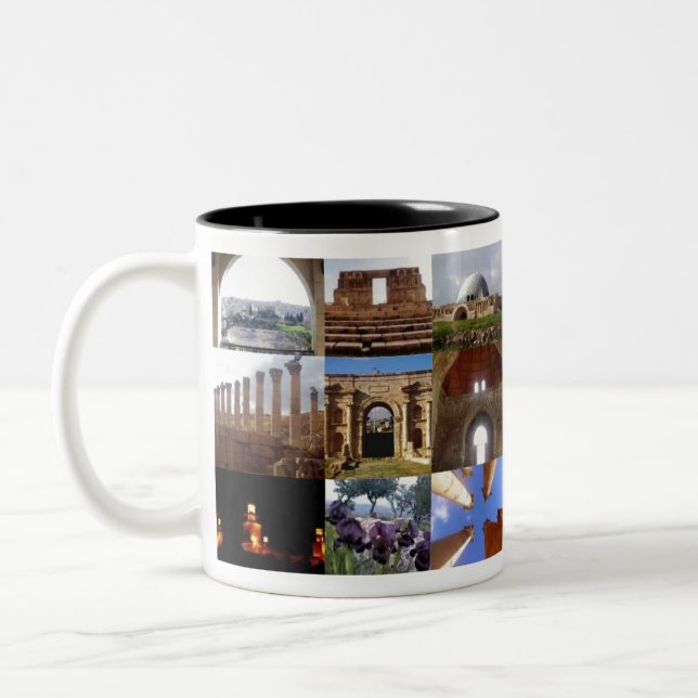 Jordan Collage Two-Tone Coffee Mug (Left)