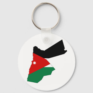 Jordan country flag map shape silhouette key ring