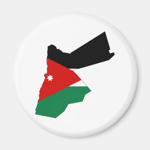 Jordan country flag map shape silhouette magnet