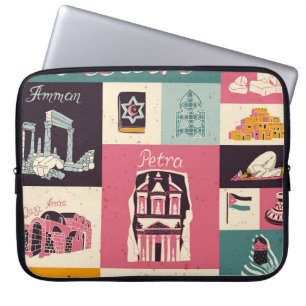 Jordan Culture Retro Illustrated Symbols Laptop Sleeve