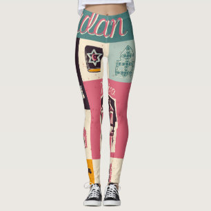 Jordan Culture Retro Illustrated Symbols Leggings
