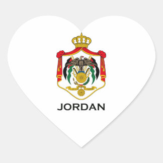 JORDAN - emblem/flag/coat of arms/symbol Heart Sticker