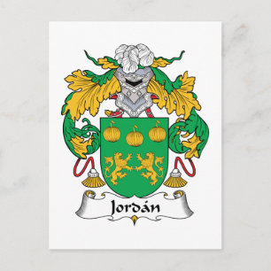 Jordan Family Crest Postcard