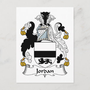Jordan Family Crest Postcard