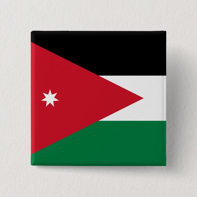 Jordan Flag 15 Cm Square Badge (Front)