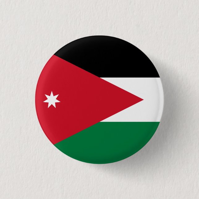 Jordan Flag 3 Cm Round Badge (Front)