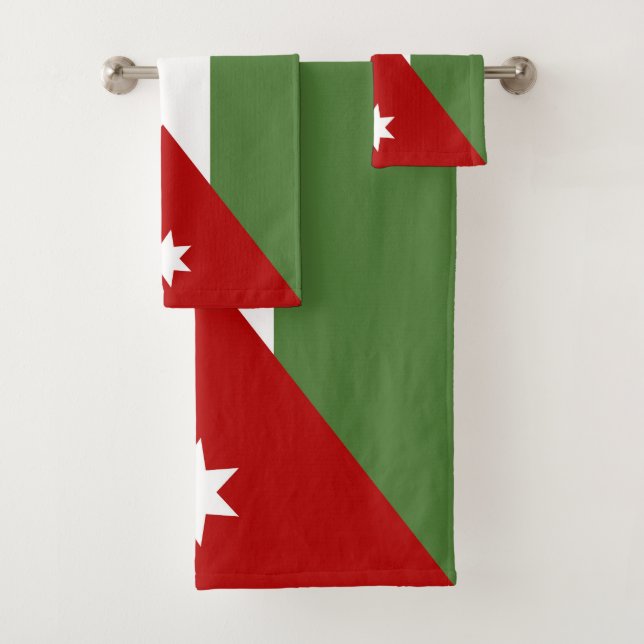 Jordan flag bath towel set (Insitu)