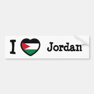 Jordan Flag Bumper Sticker