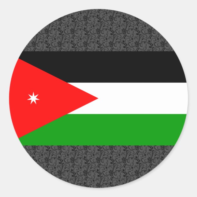 Jordan Flag Classic Round Sticker (Front)