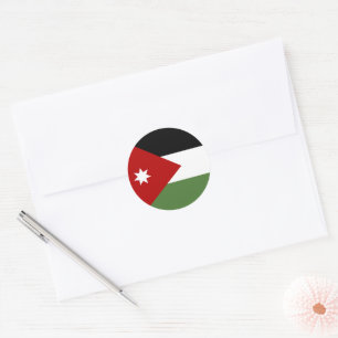 Jordan flag classic round sticker