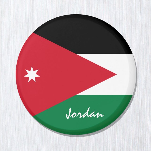 Jordan flag & Jordan holiday, travel/sports fans Magnet (Creator Uploaded)