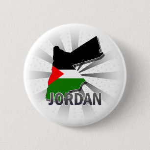 Jordan Flag Map 2.0 6 Cm Round Badge