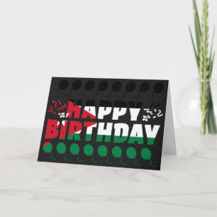 Jordan Flag Patriotic Birthday Card