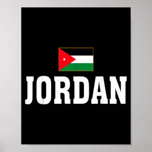 Jordan Flag Patriotic Country Roots Illustration Poster