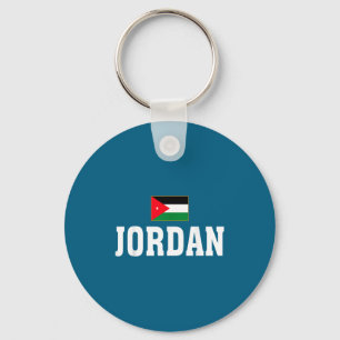 Jordan Flag Patriotic Country Roots Key Ring