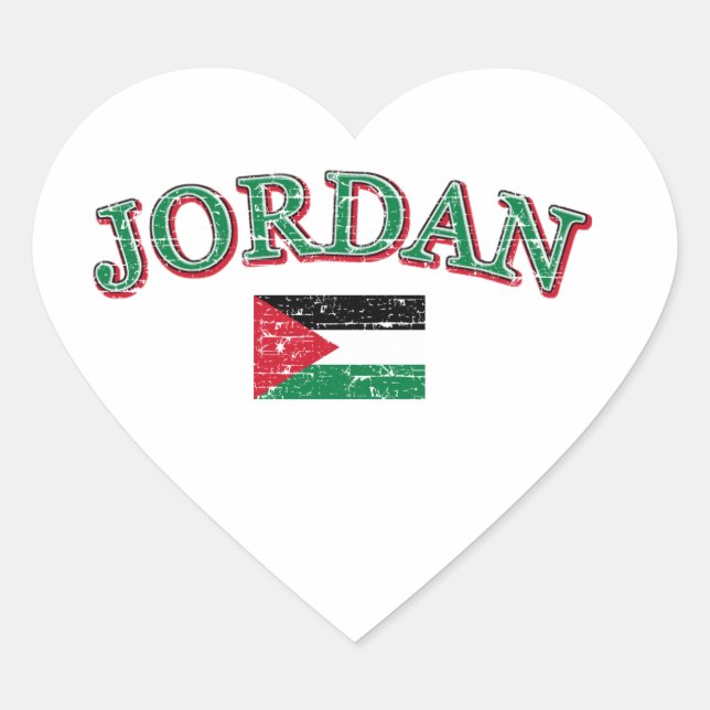 Jordan football design heart sticker (Front)