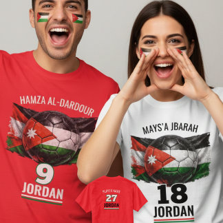 Jordan Football National Flag Heritage Soccer Ball T-Shirt