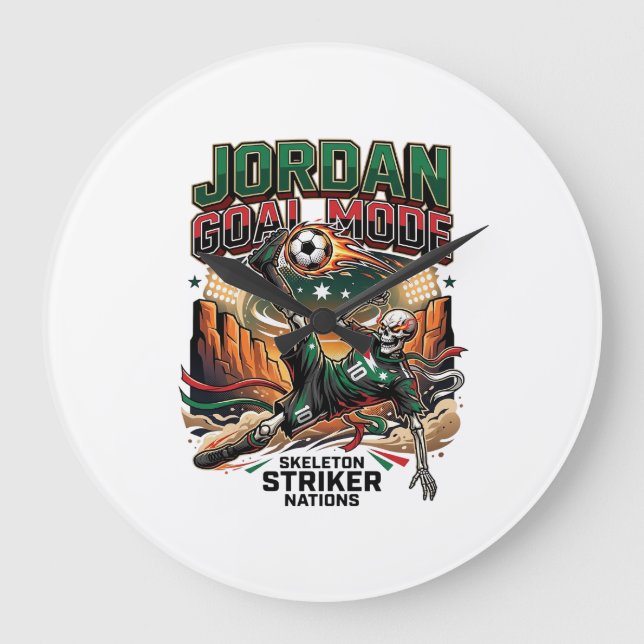 Jordan Goal Mode Skeleton Striker Nations Dynamic  Large Clock (Front)