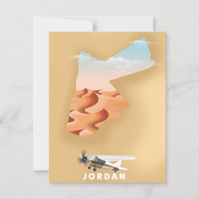 Jordan illustrated map travel poster (Front)
