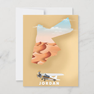 Jordan illustrated map travel poster