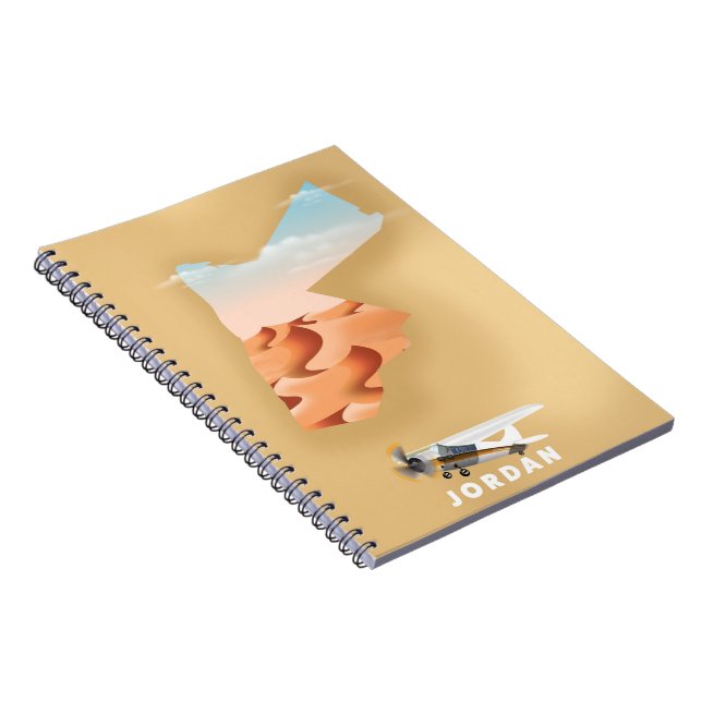 Jordan illustrated map travel poster notebook (Right Side)