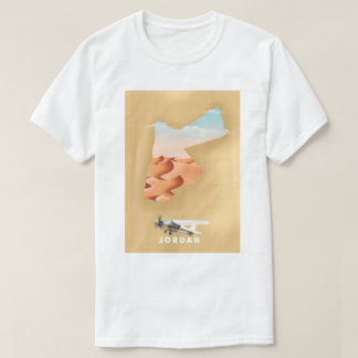 Jordan illustrated map travel poster T-Shirt