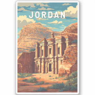 Jordan Illustration Travel Art Vintage