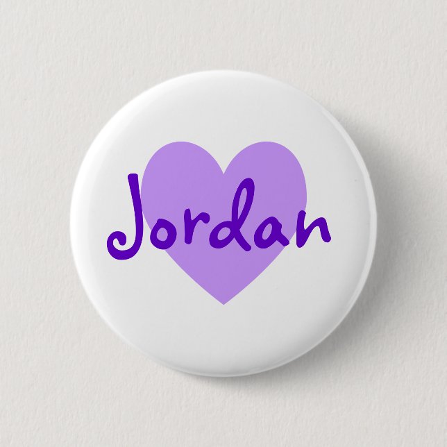 Jordan in Purple 6 Cm Round Badge (Front)