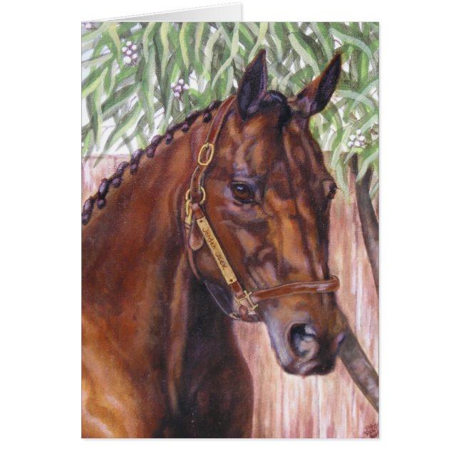 "Jordan Jack" equine card (Front)
