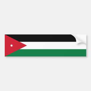 Jordan/Jordanian Flag Bumper Sticker